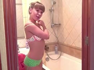 Young Carrie showing tits and pussy in a shower bathroom xxx movie clips