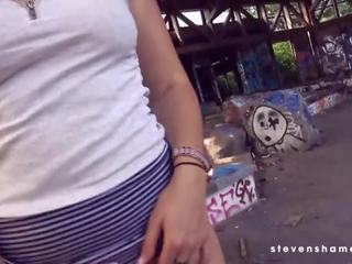 Naughty fuck date with Melina May in abandoned former outdoor pool area! stevenshame.dating porn clips
