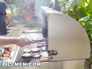 BLUE PILL MEN - Old Men Have A Cookout With Teen Stripper Jeleana Marie