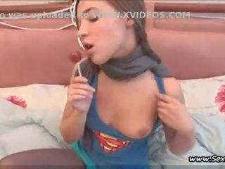 Super girl with lollipop