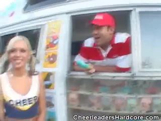 Cheerleader Sucks on Ice Cream fellows phallus