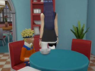 Naruto hentai Sasuke se folla Hinata Anal mientras su marido duerme Netorare