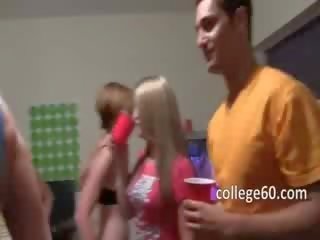 College babes enjoy riding on cock