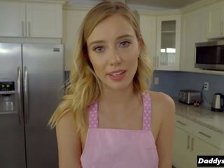 Damsel seducing her daddy into having anal x rated clip & cumming on her face