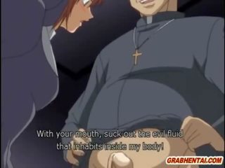 Hentai nun gets sucked bigcock and fucked by