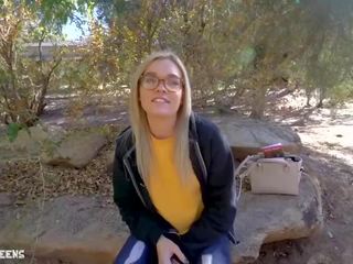 Real Teens - Nerdy Teen with Glasses Fucked POV Style