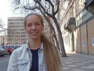 Tyska scout - vackra tonårs kinuski prata till verklig ben skakning orgasmen gjutning