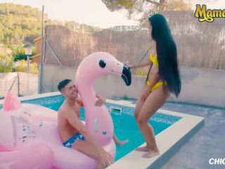 Chicas loca - sumarenta bolha rabo latina andreina de luxe adulto filme por o piscina